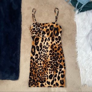 Animal print bodycon dress